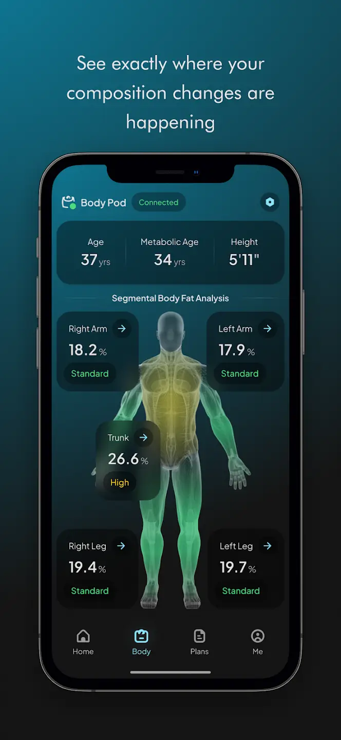 Hume Health app dashboard showing sleep, recovery and HRV data